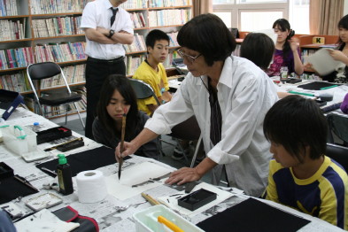 墨絵指導